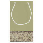 サンドドルレース、ヴィンテージビーチ結婚式の好意 スモールペーパーバッグ (裏面)