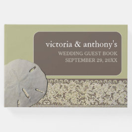 サンドドルレース、ヴィンテージビーチ結婚式 ゲストブック