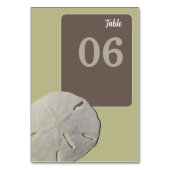 サンドドルレース、ヴィンテージビーチ結婚式 テーブルナンバー (裏面)