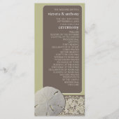 サンドドルレース、ヴィンテージビーチ結婚式 プログラム (正面)