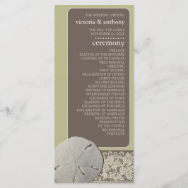 サンドドルレース、ヴィンテージビーチ結婚式 プログラム