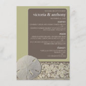 サンドドルレース、ヴィンテージビーチ結婚式 メニュー (正面)