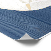 サンドドルヴィンテージブルーウッドビーチポスター ポスター (角)