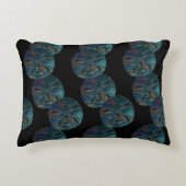 サンドドル抽象芸術アートブルーブラックギフトの好意 アクセントクッション (正面)