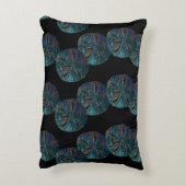 サンドドル抽象芸術アートブルーブラックギフトの好意 アクセントクッション (裏面(縦))