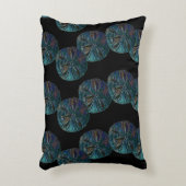 サンドドル抽象芸術アートブルーブラックギフトの好意 アクセントクッション (正面(垂直))