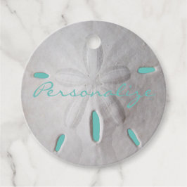 サンドドル海ビーチ夏ターコイズ白 フェイバータグ