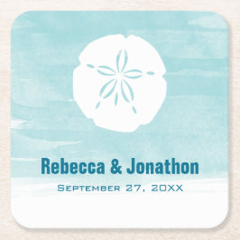 サンドドル紙コースター スクエアペーパーコースター