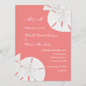 サンドドル結婚サン結婚ゴ 招待状 (正面/裏面)