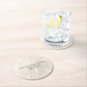 サンドドル結婚式の引き出物 ラウンドペーパーコースター (インサイチュ)