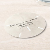 サンドドル結婚式の引き出物 ラウンドペーパーコースター (アングル)