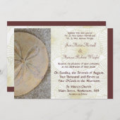 サンドドル結婚式招待状 招待状 (正面/裏面)