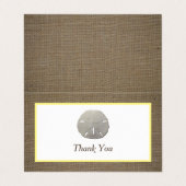 サンドドル&バーラップのロゴ/写真サンキューカード 名刺 (外部フラット)