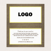 サンドドル&バーラップのロゴ/写真サンキューカード 名刺 (内部フラット)