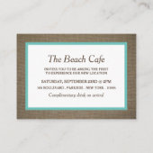 サンドドル&バーラップグランドオープニングセレモニーカード 名刺 (裏面)