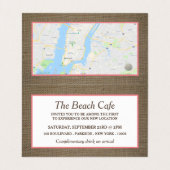 サンドドル&バーラップグランドオープニングセレモニーカード 名刺 (内部フラット)