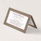 サンドドル&バーラップダブルロイヤリティ名刺 名刺 (裏面)