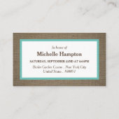 サンドドル&バーラップバチェロレッテチケット 名刺 (裏面)