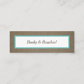 サンドドル&バーラップブックマークカード スキニー名刺 (裏面)