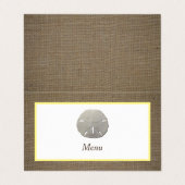 サンドドル&バーラップメニュー選択カード 名刺 (外部フラット)