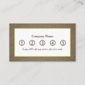 サンドドル&バーラップロイヤリティカード 名刺 (裏面)