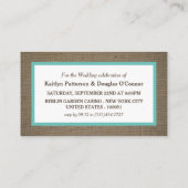 サンドドル&バーラップ夕べイベントチケット招待状 名刺 (裏面)