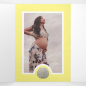 サンドドル&バーラップ、ビーチベビーシャワースイート 三つ折り招待状 (内部中)