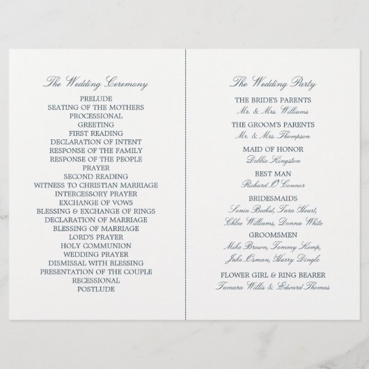 サンドドル・ヒトデビーチ結婚式計画 (裏面)