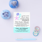 サンドドル、ヒトデ、シーホース、旅行代理店 チラシ (シングル)