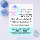 サンドドル、ヒトデ、シーホース、旅行代理店 チラシ (シングル)