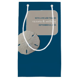 サンドドル、海ブルービーチ結婚式の好意 スモールペーパーバッグ