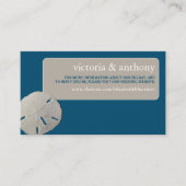 サンドドル、海ブルービーチ結婚式サイト エンクロージャーカード (正面)