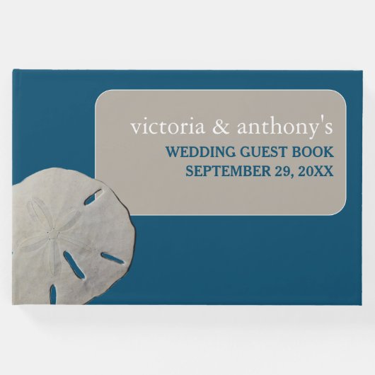 サンドドル、海ブルービーチ結婚式 ゲストブック (正面)