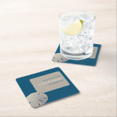 サンドドル、海ブルービーチ結婚式 スクエアペーパーコースター (インサイチュ)