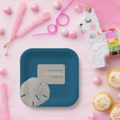 サンドドル、海ブルービーチ結婚式 ペーパープレート (パーティー)