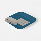 サンドドル、海ブルービーチ結婚式 ペーパープレート (傾斜あり)