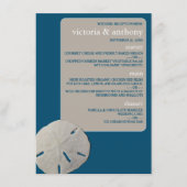 サンドドル、海ブルービーチ結婚式 メニュー (正面)