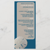 サンドドル、海ブルービーチ結婚式 メニュー (正面)