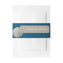 サンドドル、海ブルービーチ結婚式 招待状ベリーバンド