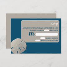 サンドドル、海ブルービーチ結婚式RSVP