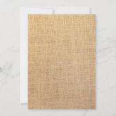 サンドド素朴ルヴィンテージバーラップブライダルシャワー 招待状 (裏面)