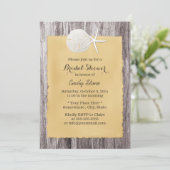 サンドド素朴ル&スターフィッシュウッドブライダルシャワー 招待状 (スタンド正面)