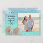 サンドド結婚ルターコイズ水サンキューカード サンキューカード (正面/裏面)