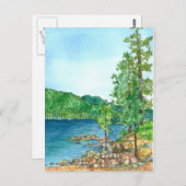 サンドハボールレイクタホウォーターカラー絵画ズ ポストカード (正面/裏面)