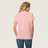 サンドバガーの女性ピンクvネックTシャツ Tシャツ (裏面フル)