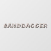 サンドバガーの木の窓を介して参照してバックスティックを掴む ウィンドウサイン (シート)