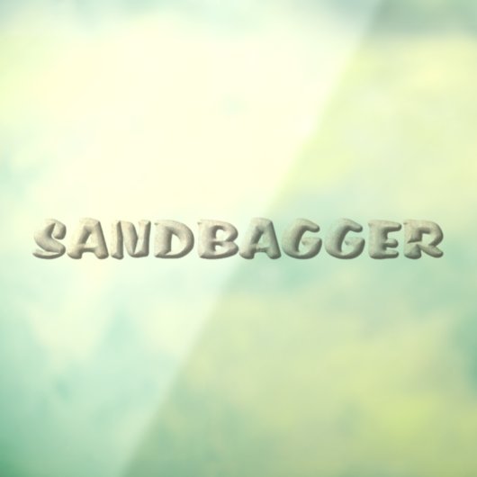 サンドバガーの木の窓を介して参照してバックスティックを掴む ウィンドウサイン (シート3)