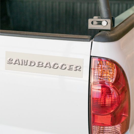 サンドバガーの白いサンズバンパーステッカー バンパーステッカー (トラック上)