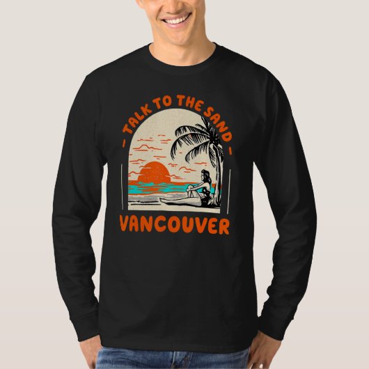 サンドバンクーバービーチカナダ海サマムに話す Tシャツ (正面)