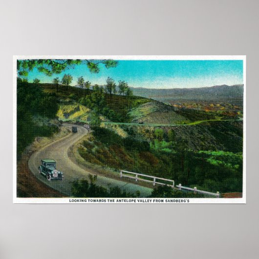 サンドバーグからアンテロープ渓谷を見ながら ポスター (正面)